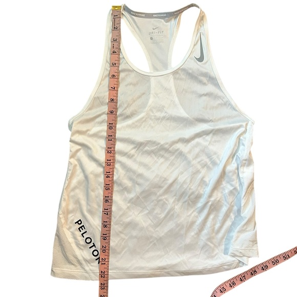 Nike Peloton White Racerback Tank Top w/ Mesh Details S - Picture 7 of 9